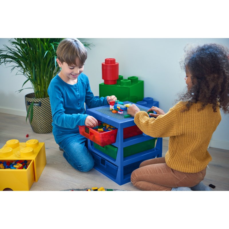 LEGO opbergbox 3-DRAWER STORAGE RACK, 3 lades, blauw